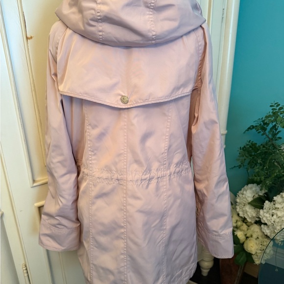 Women's Michael Kors Light Pink Hooded Rain Jacket Sz S - Picture 6 of 15